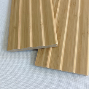 ألواح حائط من الخيزران العمودي المتفحم ثلاثي الأبعاد